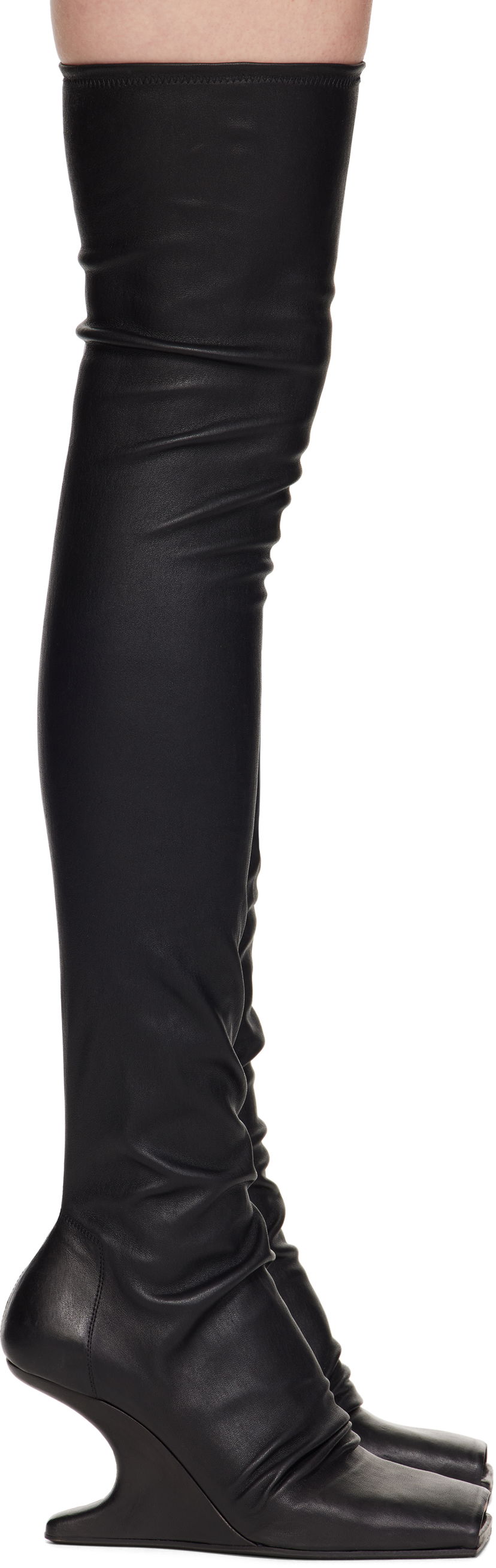 Čarape Rick Owens Rick Owens Cantilever Tall Boots Crna | RP01E7801 LS
