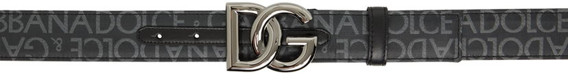 Pojasevi Dolce & Gabbana Black Logo Belt Crna | BC4644AJ705