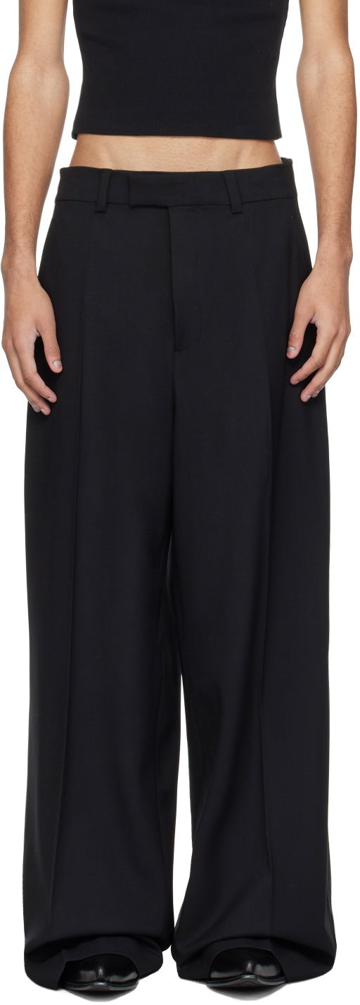 Hlače VETEMENTS Wide-Leg Trousers Crna | UE64PA300BB