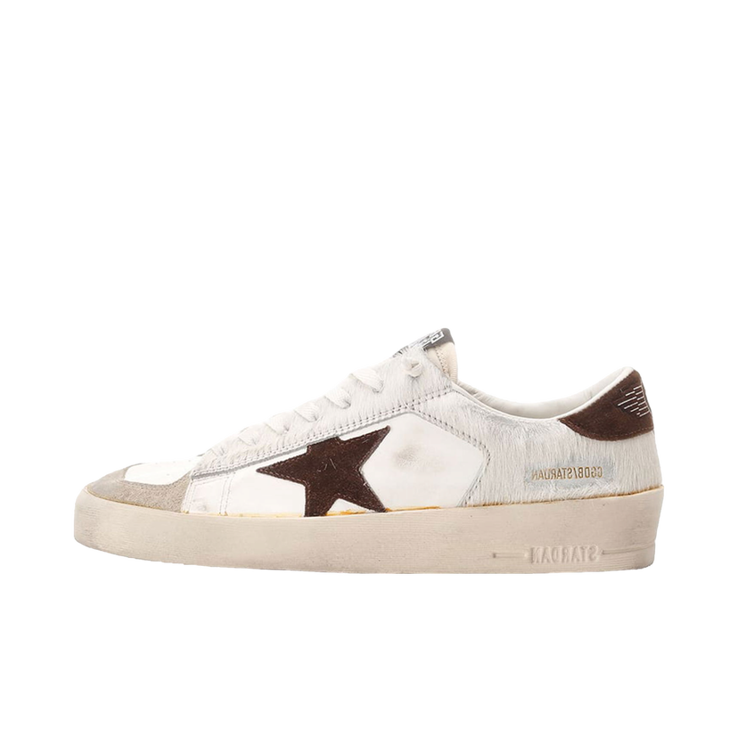 Tenisice i cipele Golden Goose Stardan Pony Hair White Brown Bijela | GMF00128.F004007.81999