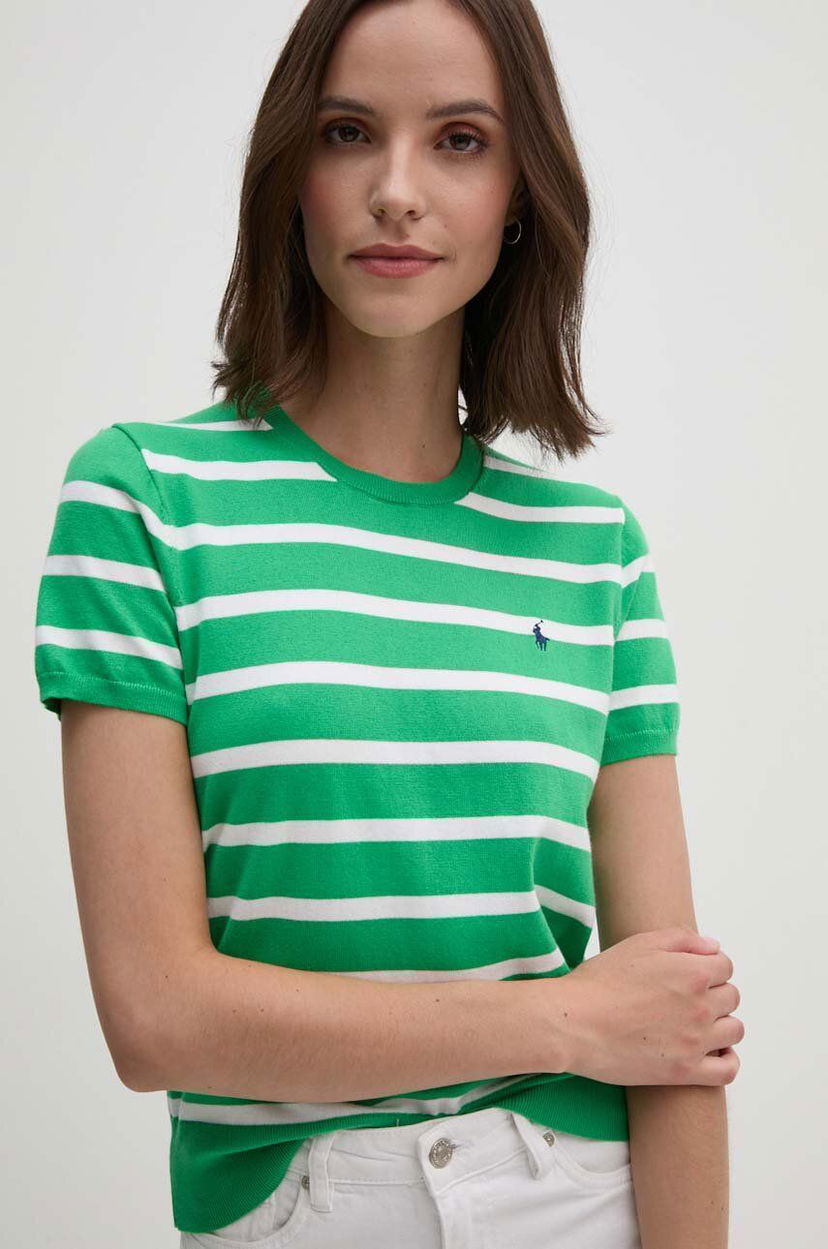 Majica kratkih rukava Polo by Ralph Lauren Striped T-Shirt Zelena | 211891886