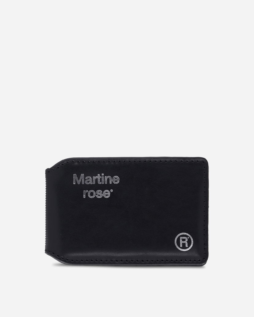 Novčanik Martine Rose Logo-Foil Embossed Leather Card Holder Crna | 1150LP22001