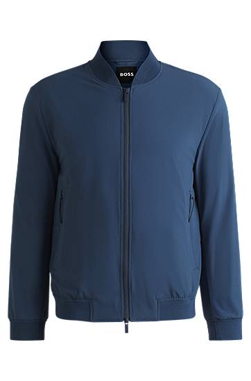 Bomber jakna BOSS Slim-Fit Blouson Jacket Plava | 50538630
