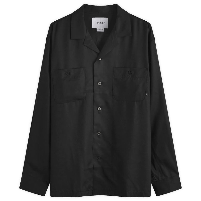Košulja WTAPS Shirt Open Stitch Large Crna | 242TQDT-SHM04-BLK
