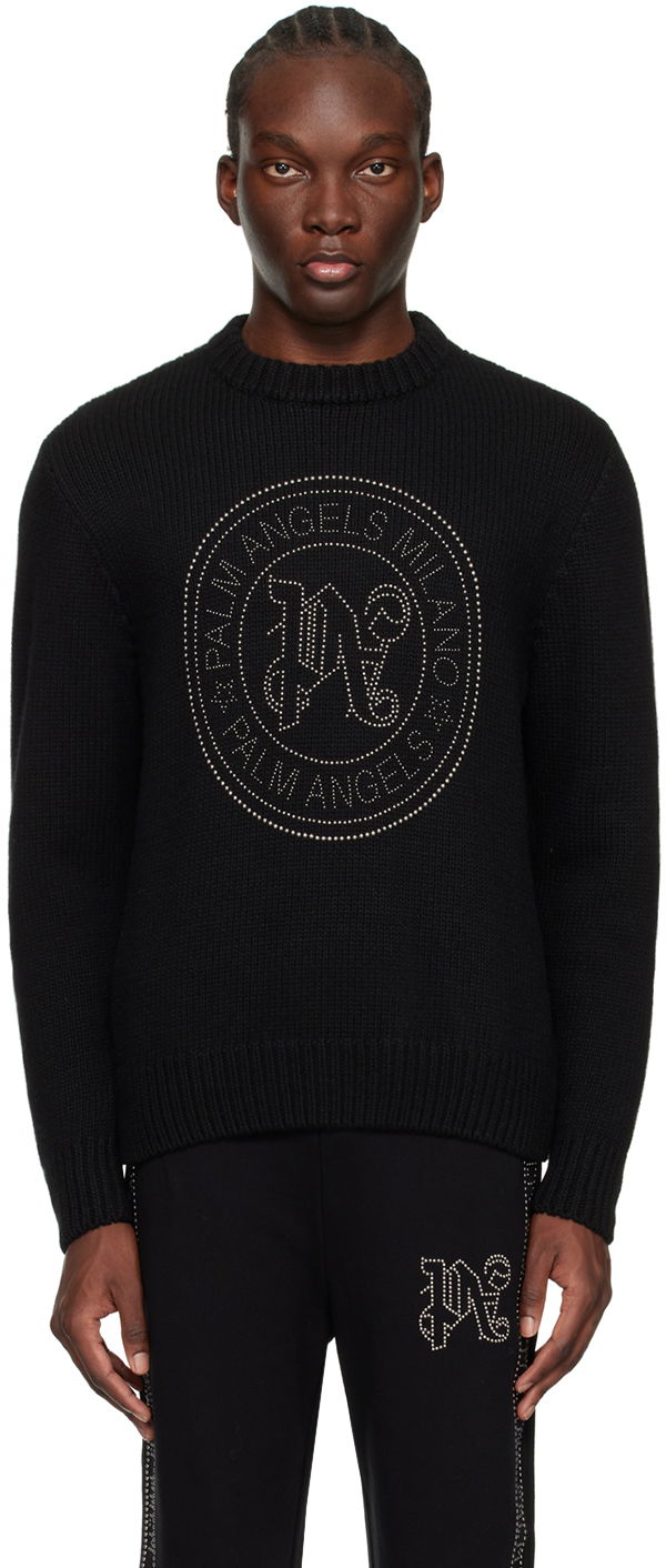 Džemper Palm Angels Milano Stud Sweater Crna | PMHE058R24KNI0011072