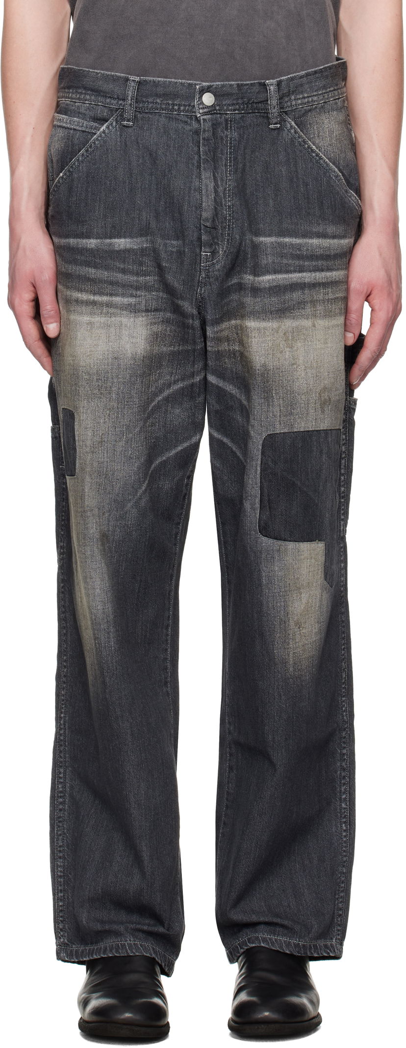Jeans Neighborhood Neighborhood Savage LW Painter Denim Jeans Siva | 251SPNH-PTM03