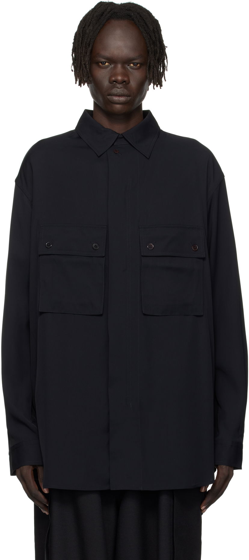 Košulja Y-3 Y-3 Rayon Twill Oversized Shirt Crna | JX7288