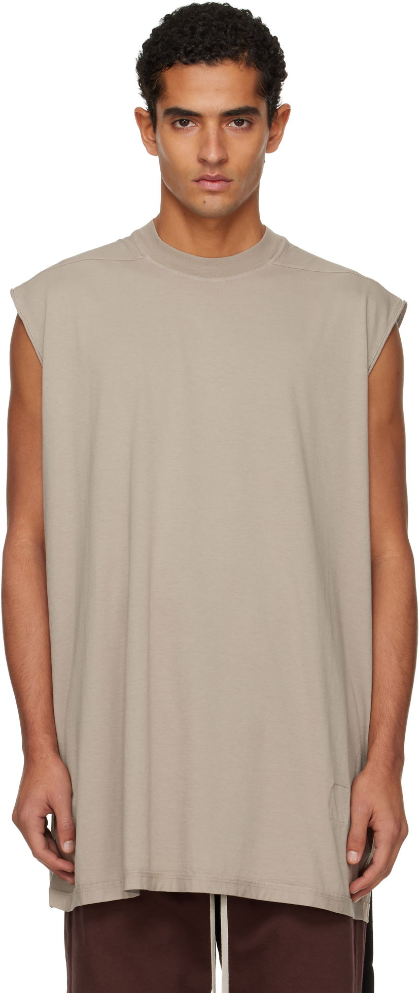 Majica bez rukava Rick Owens DRKSHDW Concordians Tarp Sleeveless T-shirt Bež | DU02E7158 RN