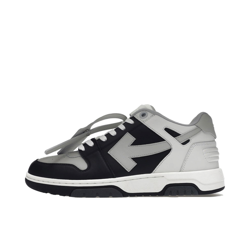 Tenisice i cipele Off-White Out Of Office OOO Low Tops Light Grey Black Crna | OMIA189F22LEA0010709