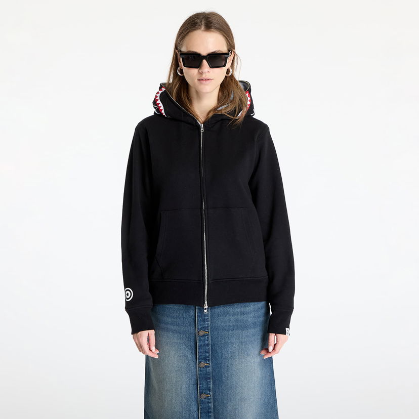 Dukserice BAPE A BATHING APE 2nd Shark Full Zip Hoodie Crna | 001ZPK701006M BLK