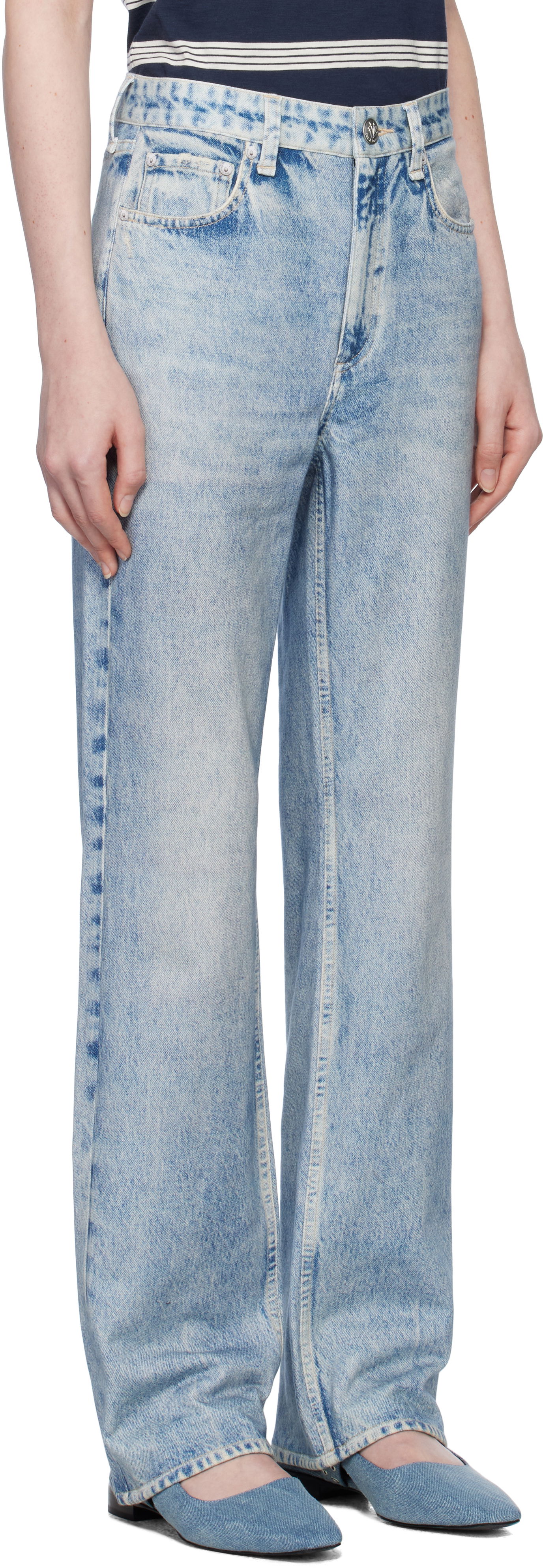 Jeans rag & bone Rag & Bone Women's Miramar Terry Shea Lounge Pants Plava | WCW24H70028202, 1