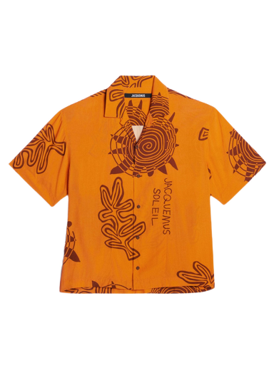 Košulja Jacquemus La Chemise Jean Summer Sketch Bowling Print Arty Narančasta | 216SH201-1002-7EE