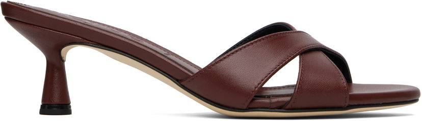 Dodaci Aeyde Aeyde Vero Leather Mules Tamnocrvena | A11-HS-PRAR55ST164-SS25-955-007