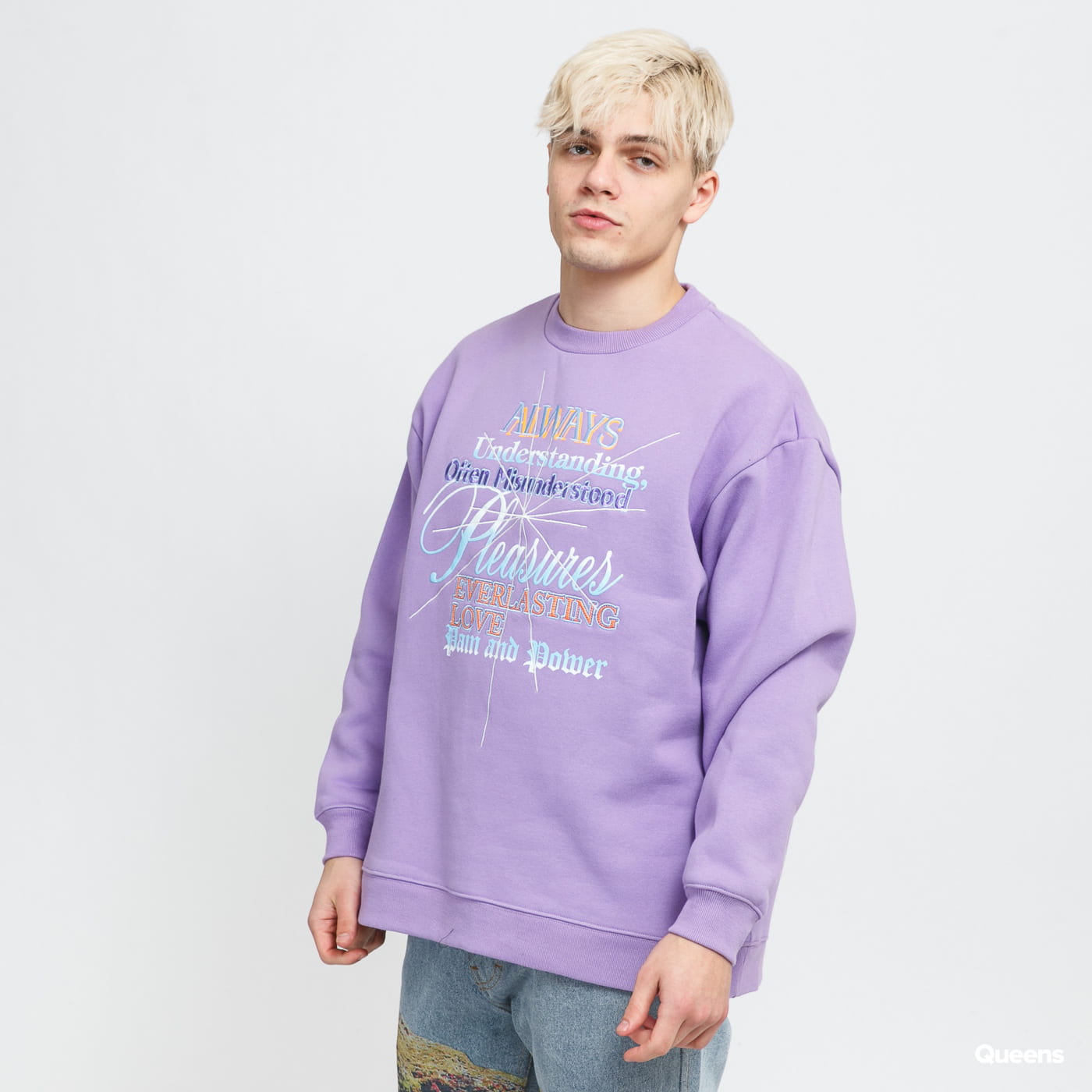 Dukserice Pleasures Faith Crewneck Sweatshirt Ljubičasta | P21W027, 0