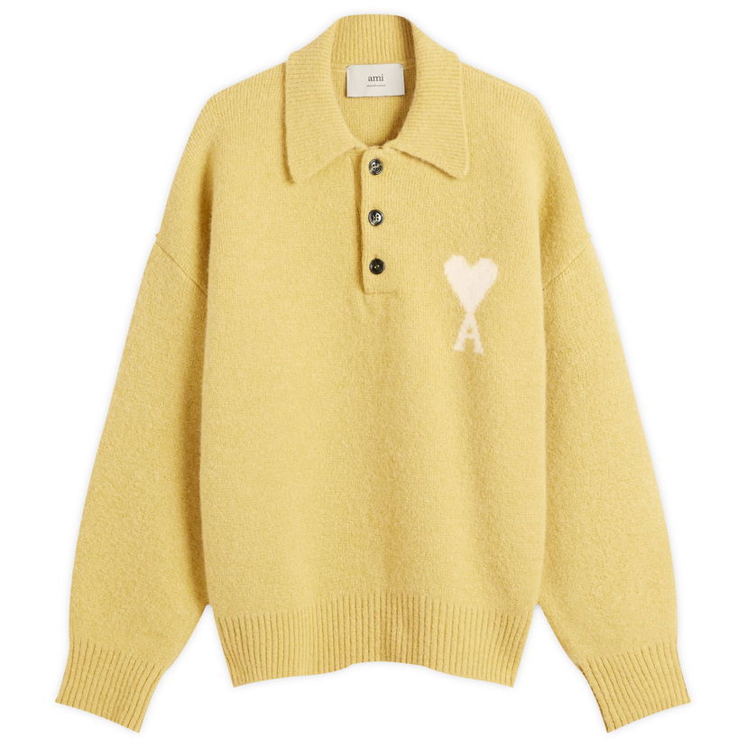 Džemper AMI Alpaca Knit Polo Žuta | H25UPL408-KN0135-3993H25