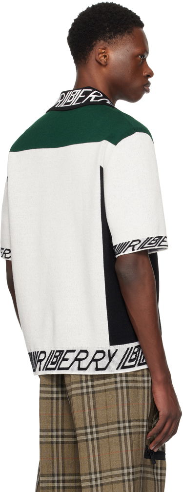 Džemper Burberry Burberry Logo Trim Wool Polo Bijela | 8110074, 2