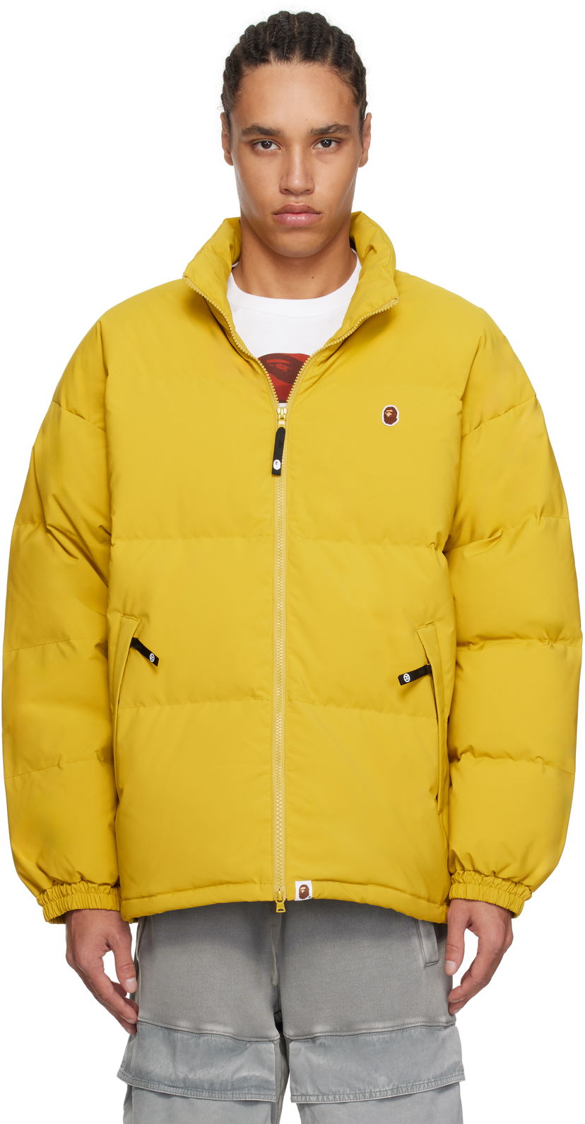 Pernata jakna BAPE One Point Down Jacket Žuta | 001DNK701005M