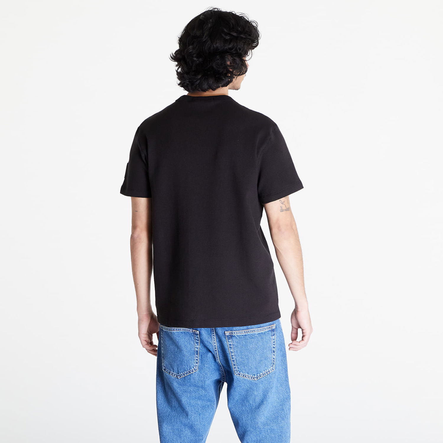 Majica kratkih rukava CALVIN KLEIN Jeans Badge Waffle Short Sleeve Tee Crna | J30J323489 BEH, 1