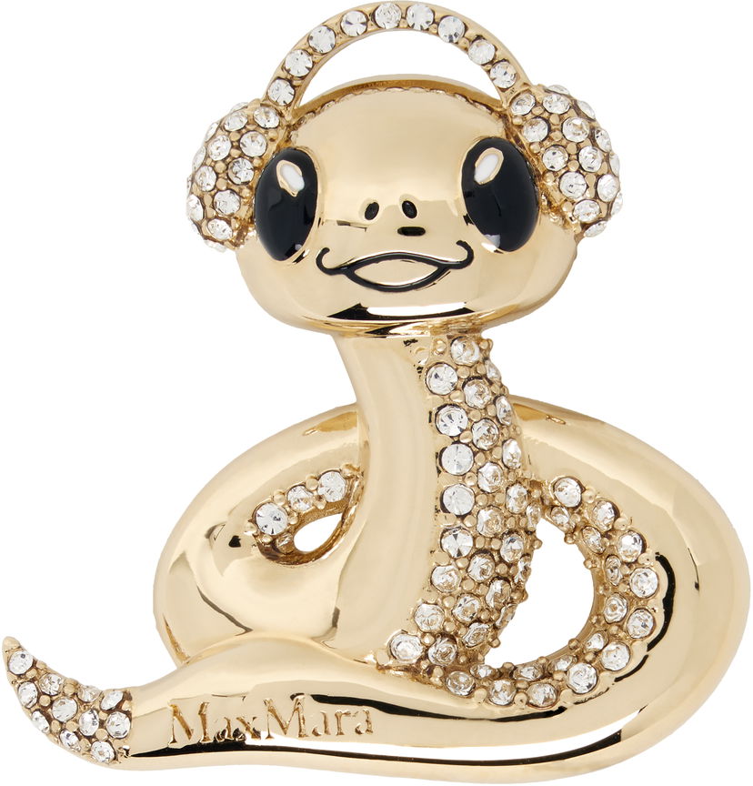 Pin Max Mara Max Mara Crystal Snake Brooch Metalik | 2514751021600