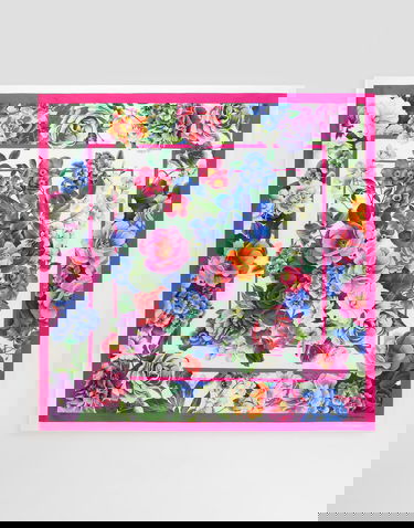 Šal Dolce & Gabbana Dolce & Gabbana Floral-Print Silk Twill Square Scarf Višebojno | FN090RGDCWDHH5KT, 0