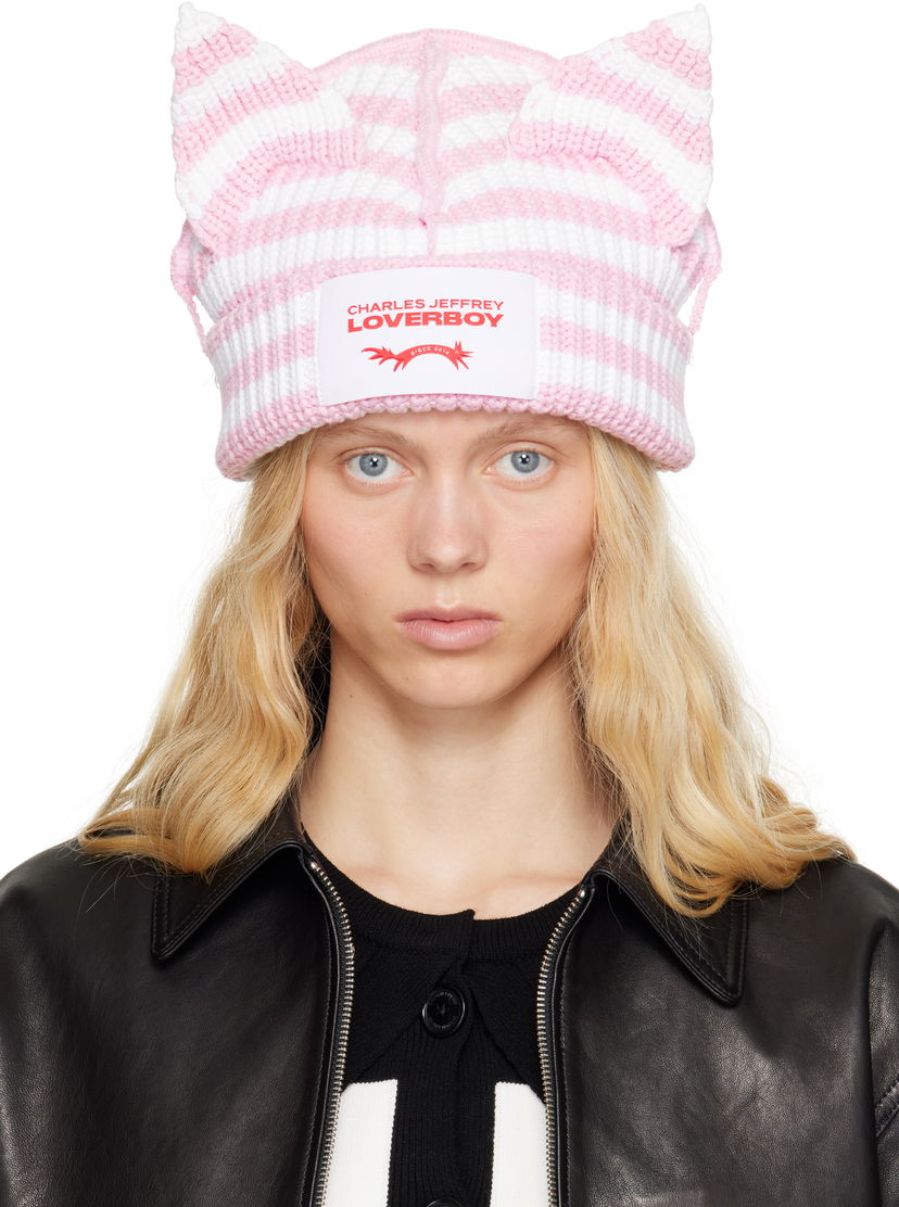 Kapica Charles Jeffrey Loverboy Charles Jeffrey LOVERBOY Chunky Ears Knit Beanie Ružičasta | 54131402