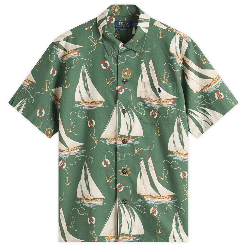 Košulja Polo by Ralph Lauren Ralph Lauren Boat Print Vacation Shirt, Size Large Zelena | 710971217-MUL
