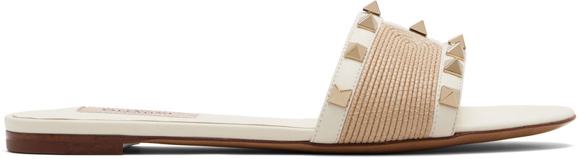 Dodaci Valentino Valentino Garavani Rockstud Slide Sandals Bijela | 6W0S0MH4HJQ