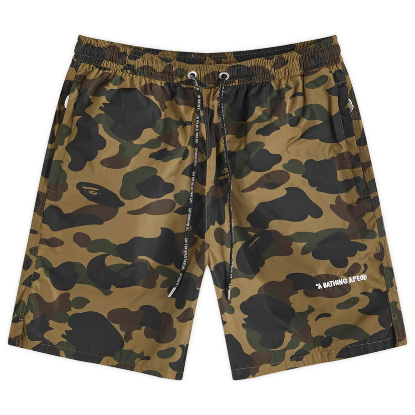 Kratke hlače BAPE A Bathing Ape 1st Camo Nylon Beach Short Zelena | 001SPK301323M-GRN