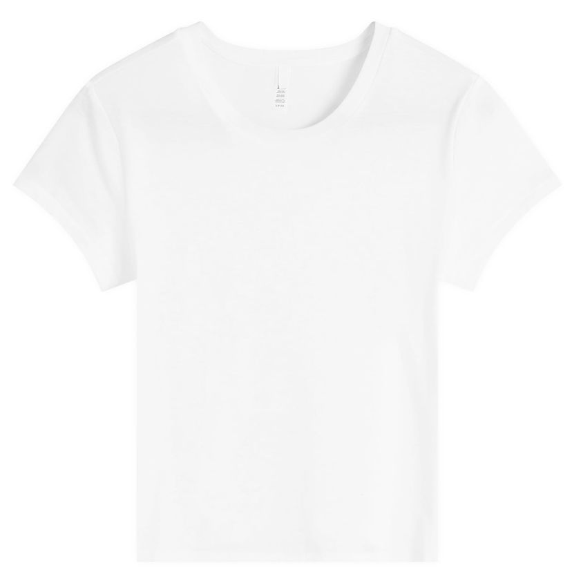Majica kratkih rukava SKIMS Relaxed Fit Shrunken T-Shirt Size Large Bijela | SS-STT-6128W-SNOW