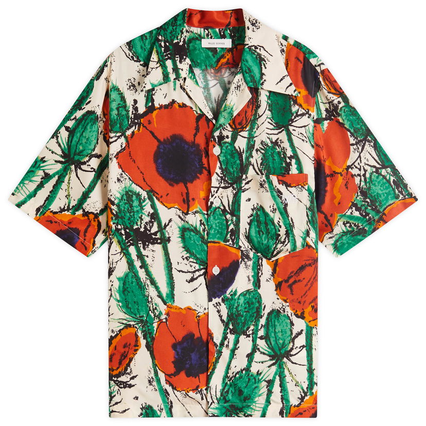 Košulja Wales Bonner Wales Bonner Highlife Floral Print Bowling Shirt Višebojno | MS25SH08-VI05-0734