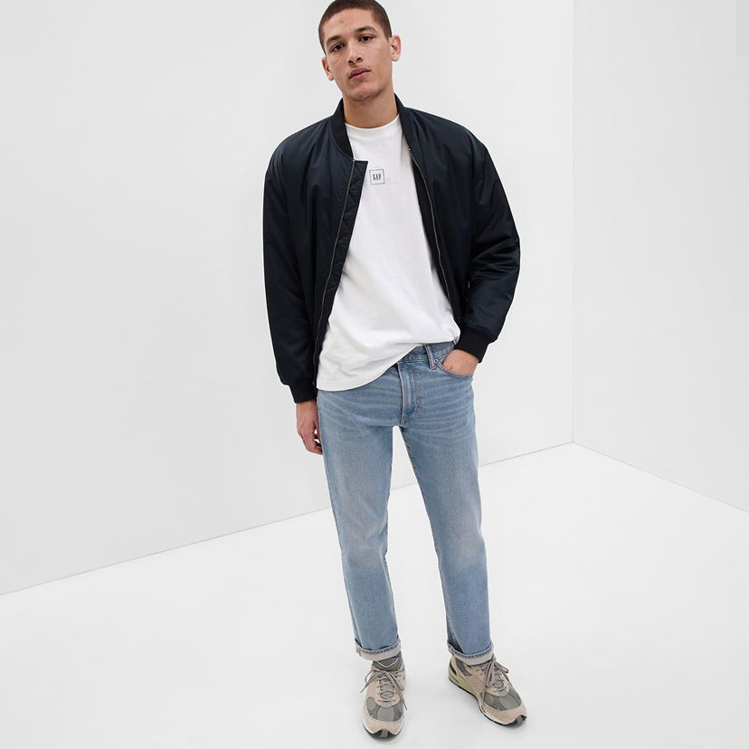 Jeans GAP Denim Pants Straight Light Wash Plava | 778774-00
