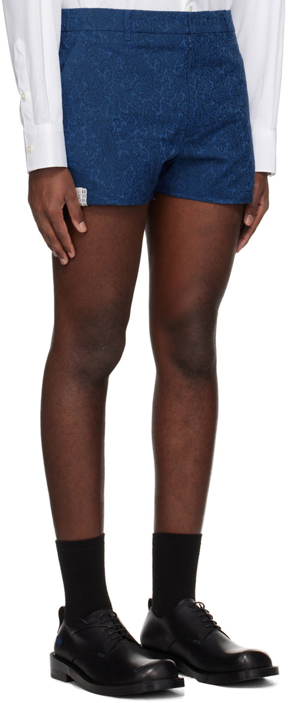 Kratke hlače ADER ERROR Floral Print Tailored Shorts Plava | BN01SSBT0201BL, 1