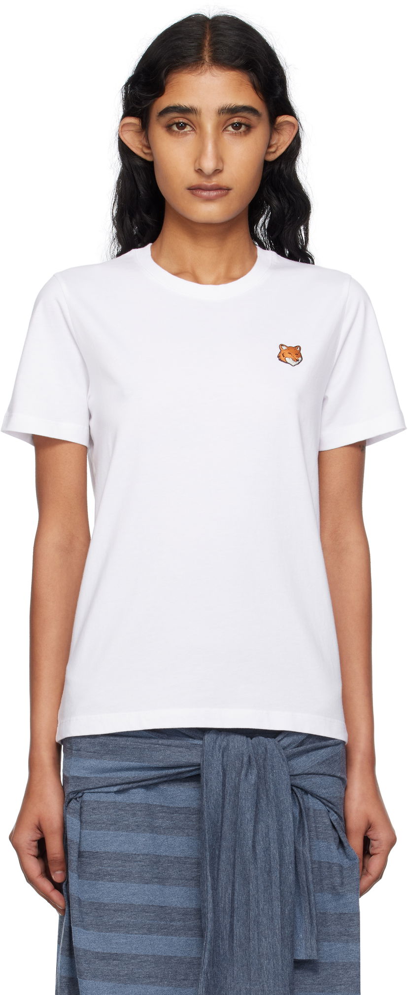 Majica kratkih rukava MAISON KITSUNÉ Maison Kitsuné Fox Head T-Shirt Bijela | PW00113KJ7026