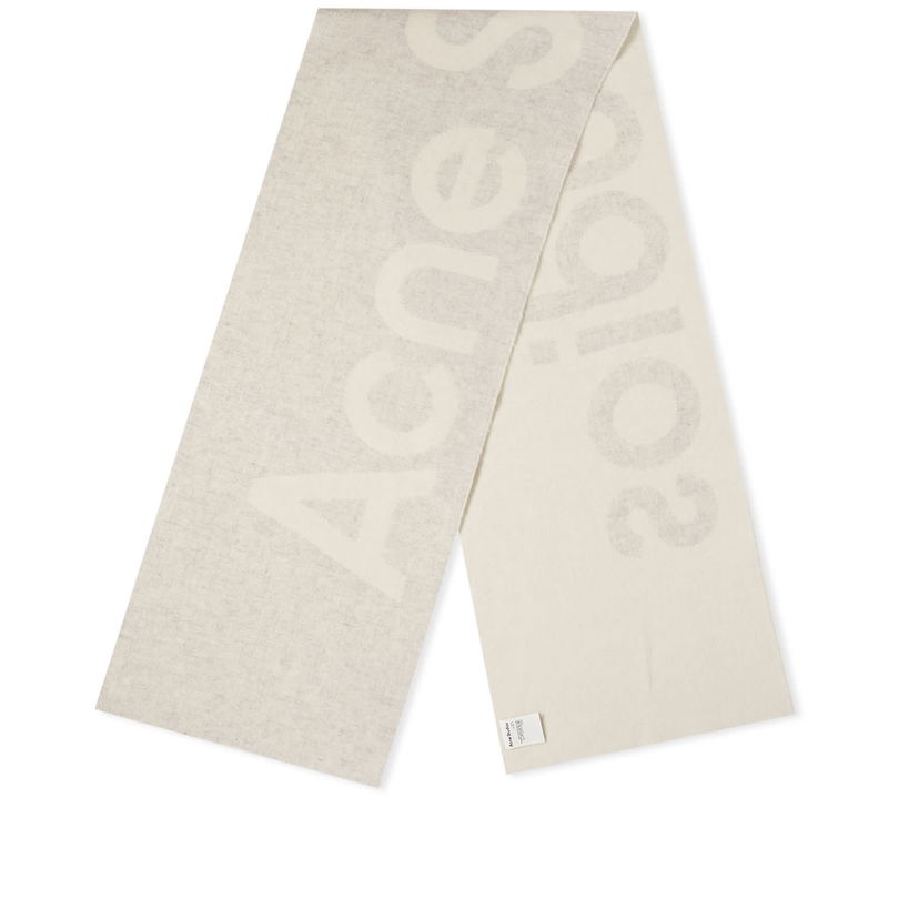 Šal Acne Studios Toronty Logo Contrast Recycled Scarf Siva | CA0154-DLZ