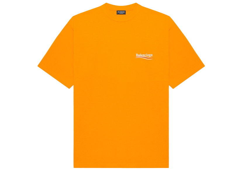 Majica kratkih rukava Balenciaga Political Campaign Large Fit T-Shirt Fluo Orange Narančasta | 641675TKVE87073