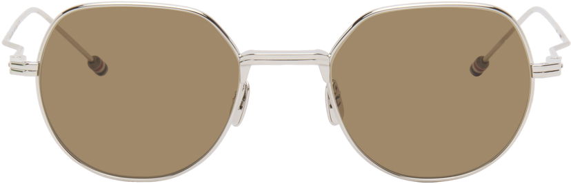 Sunčane naočale Thom Browne Thom Browne Titanium Round Sunglasses Metalik | UES935A-G0001