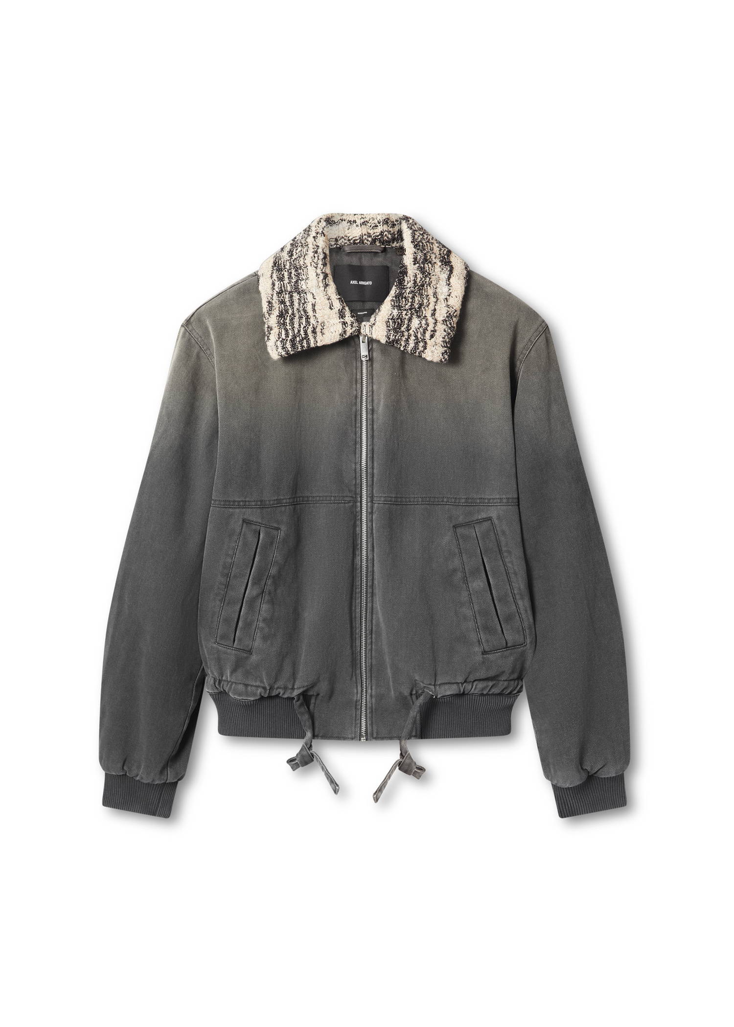 Jakna AXEL ARIGATO Denim Jacket with Faux Fur Collar Siva | A3157003, 0