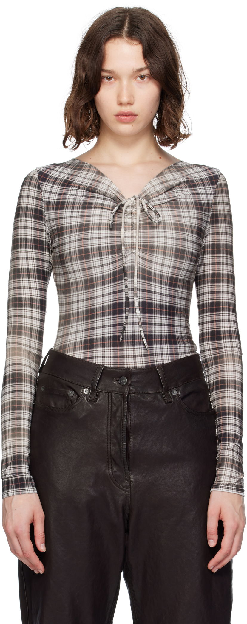 Majica kratkih rukava Acne Studios Acne Studios Faded Check Long Sleeve Top Višebojno | AC0729-