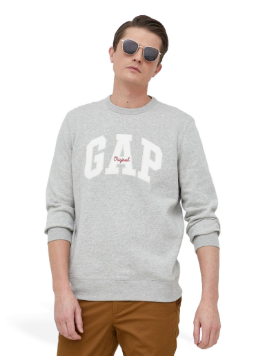 Dukserice GAP Logo Crewneck Siva | 852079.