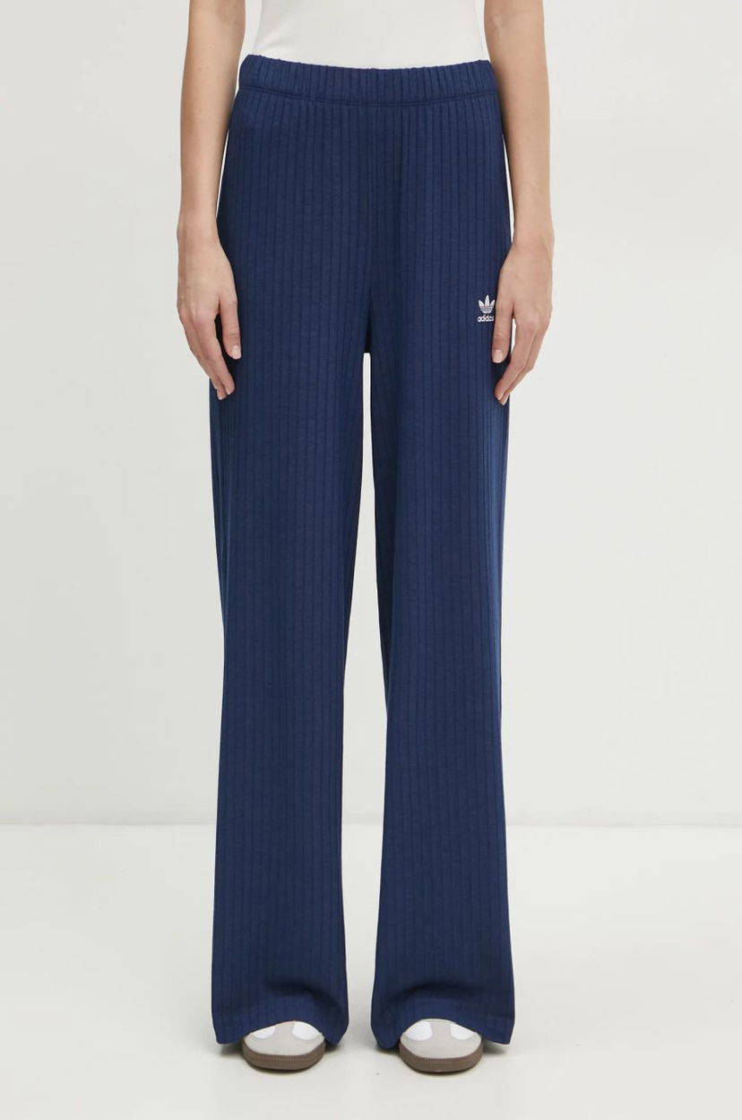 Hlače adidas Originals Originals Essential Wide-Leg Pants Plava | JD1496