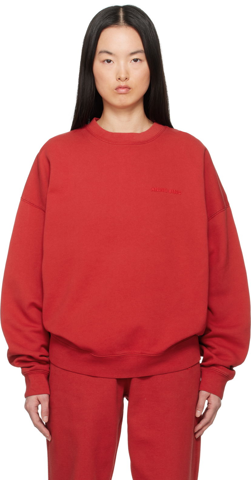 Džemper Anine Bing Anine Bing Miles Sweatshirt Crvena | A-08-11159-RED13