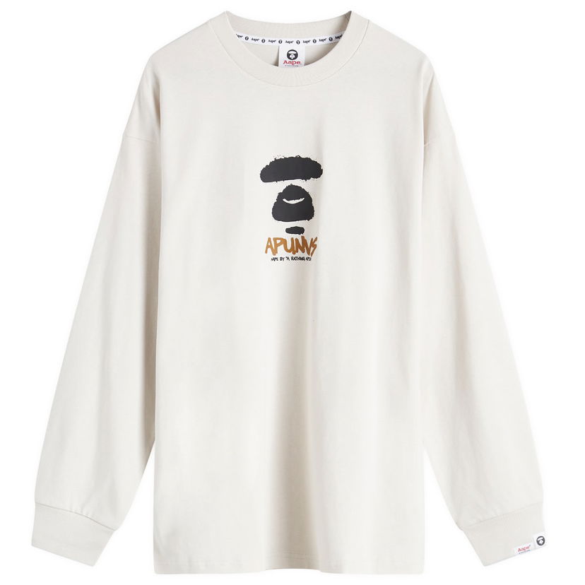 Majica kratkih rukava AAPE by A Bathing Ape AAPE Graffiti Long Sleeve T-Shirt Bež | AAPLTM1560XXNGYR