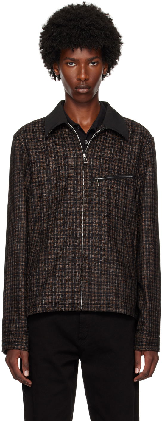 Jakna Paul Smith PS Paul Smith Check Zip Jacket Smeđa | M2R-022Z-N22095-79