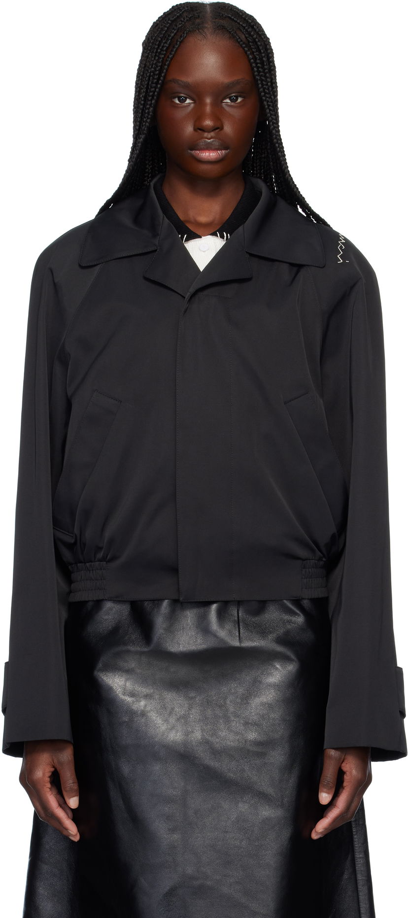 Vjetrovka Marni Marni Water Repellent Cropped Jacket Crna | JKMA0357SU UTP789