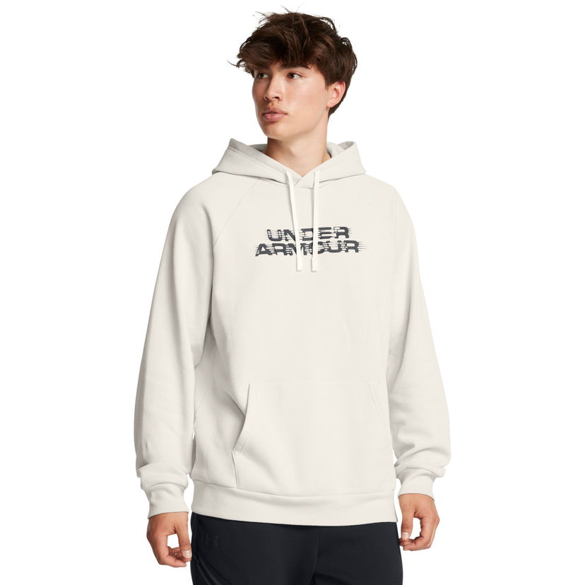 Dukserice Under Armour Rival Fleece Textured Glitch Hoodie Bež | 1389428-110