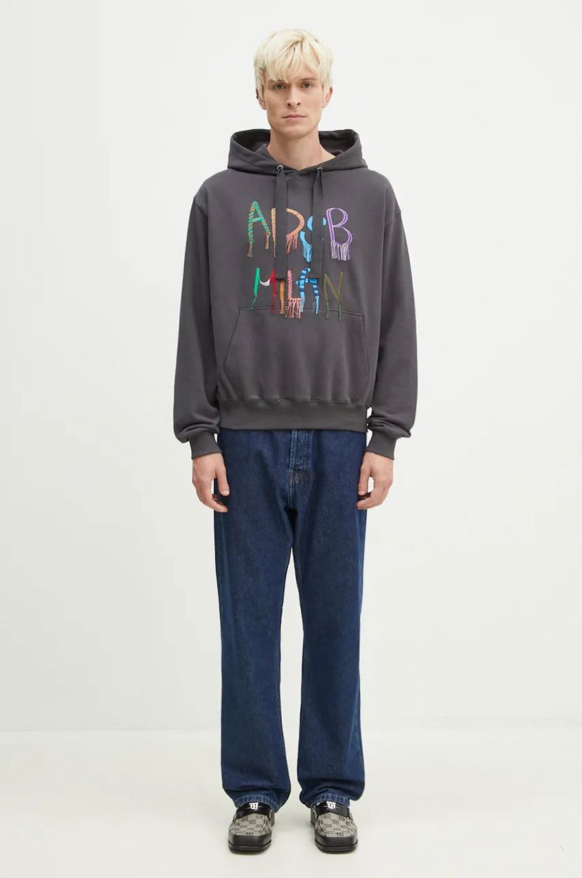 Dukserice Andersson Bell Embroidery Hoodie Siva | atb1148u