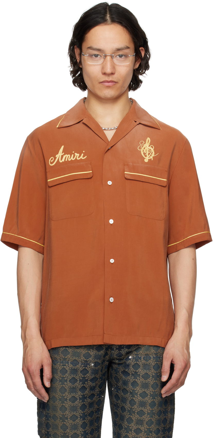 Košulja AMIRI Amiri 'Saturday Night' Camp Shirt Narančasta | AMSTCA1118