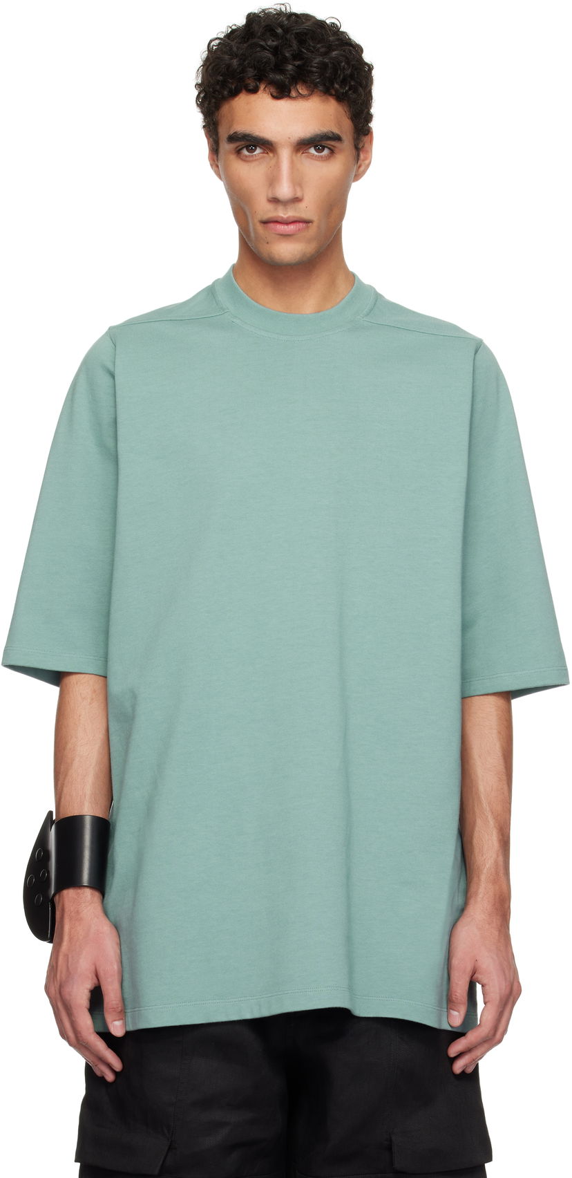 Majica kratkih rukava Rick Owens Rick Owens Hollywood Jumbo Short Sleeve T-Shirt Zelena | RU01E5249 BA