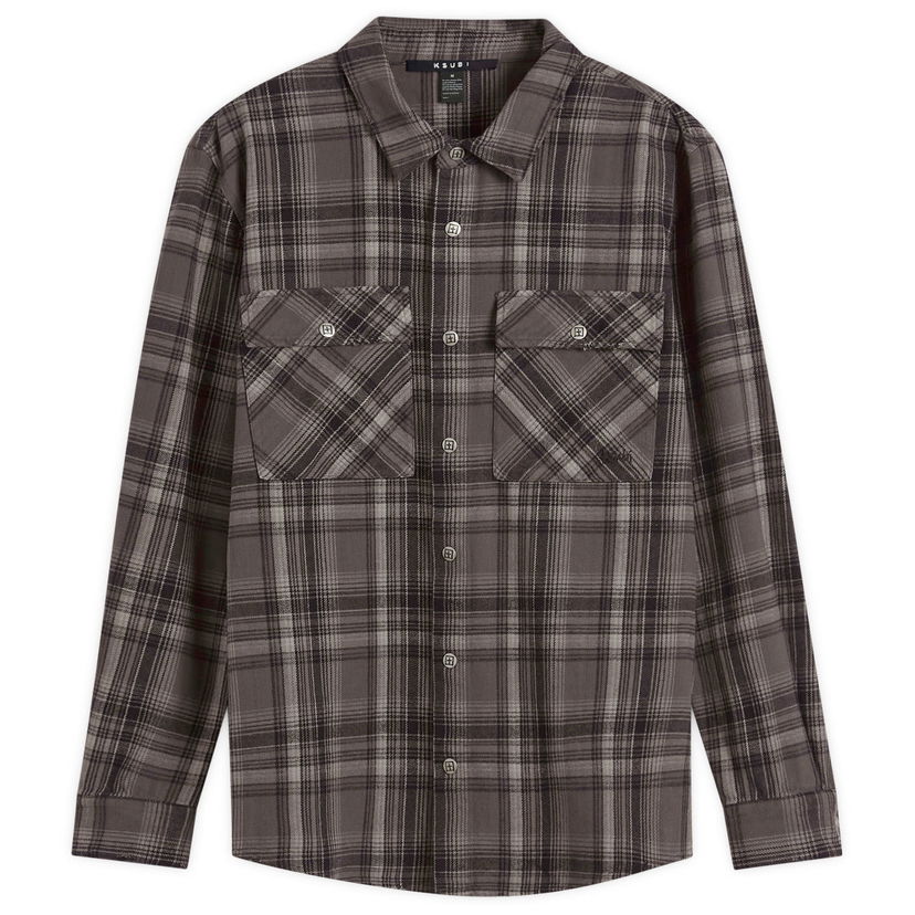 Košulja Ksubi Ksubi Snakebite Check Overshirt, Size Large Siva | MSP25SH016