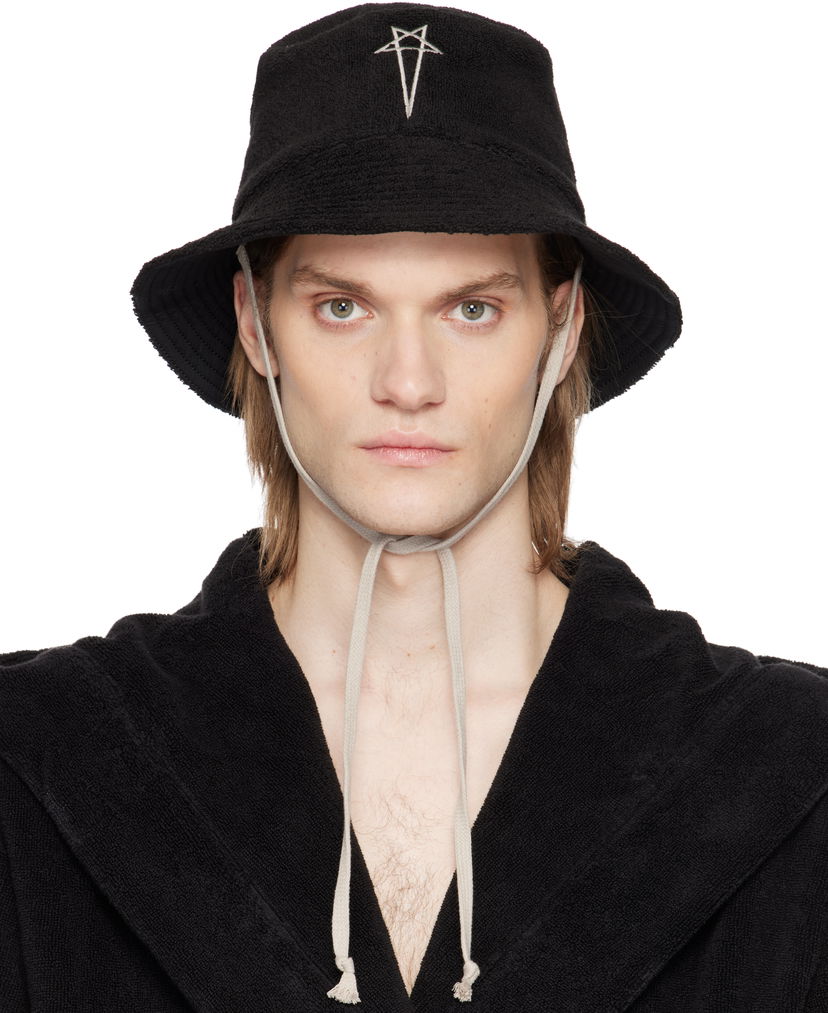 Šešir Rick Owens Rick Owens Beach Bucket Hat Crna | RH0000004 SPO1